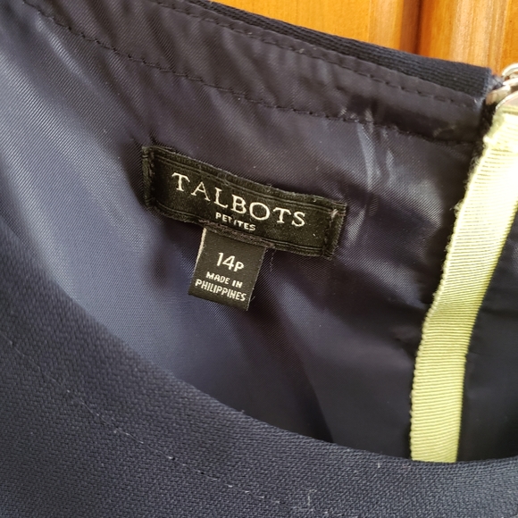 Talbots navy blue sheath dress - Picture 2 of 9